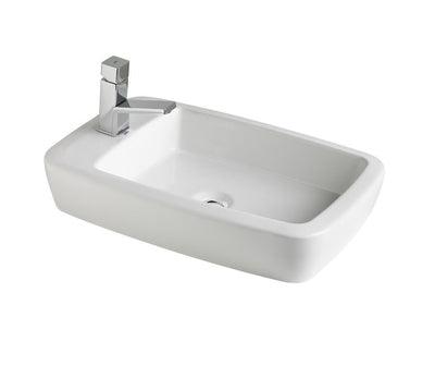 GALA EOS ABOVE COUNTER BASIN C/W POPUP WASTE 1TH WHITE 34026 - Burdens Plumbing