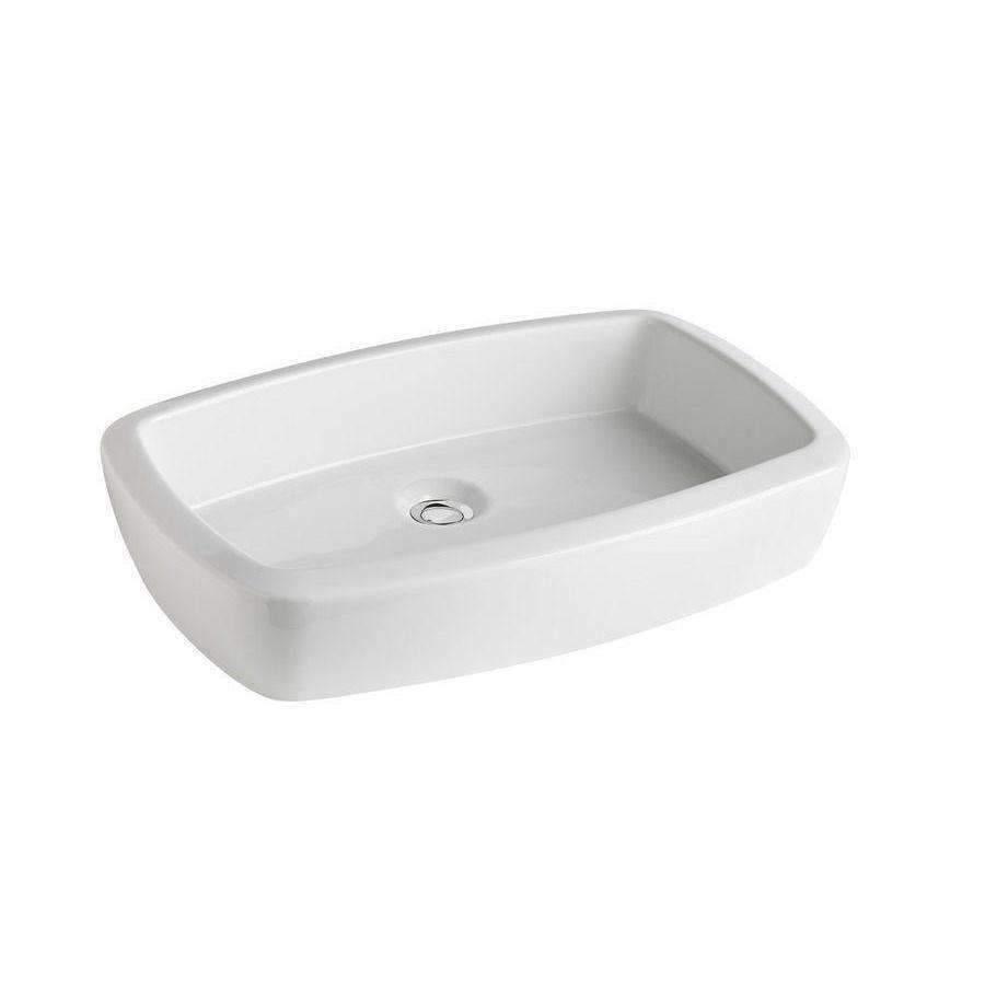 Gala Eos Above Counter Rectangle Basin C/W Popup Waste Nth W - Burdens Plumbing
