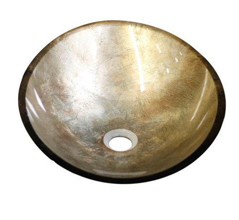Gold Oval Glass Basin - Burdens Plumbing
