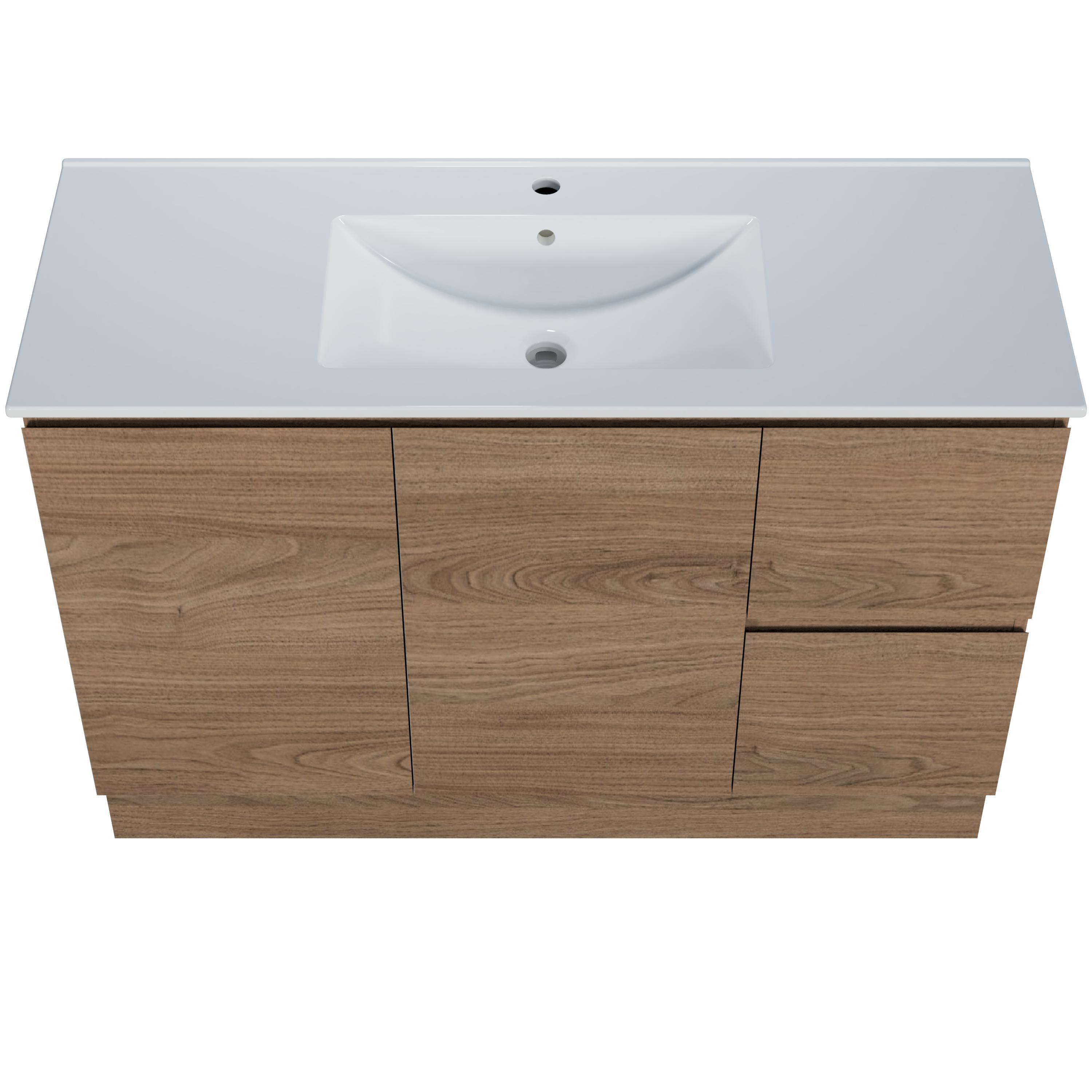 Harmony Vanity 1200mm, Centre Bowl Alpha Top, Floor Standing - Burdens Plumbing