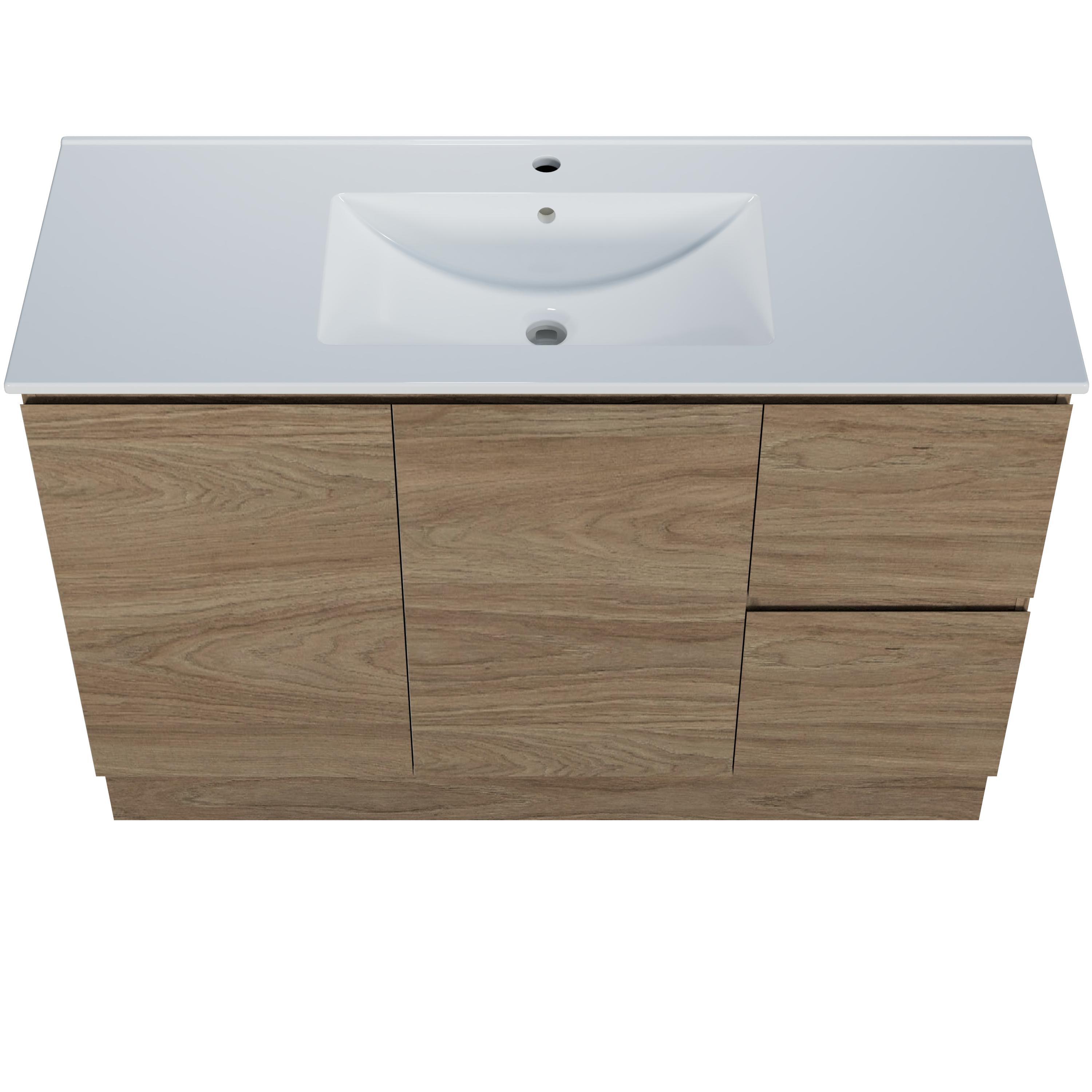 Harmony Vanity 1200mm, Centre Bowl Alpha Top, Floor Standing - Burdens Plumbing