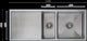 Interchange Uptown 250 1 & 1/2 Double Bowl Sink & Drainer 1100X450X250 Radius Corner Utr4 - Burdens Plumbing