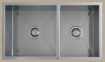 Interchange Uptown 250 1 & 3/4 Double Bowl Sink 775 X 450 X 250 Uts175 Square Corner - Burdens Plumbing