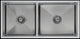 Interchange Uptown 250 Double Bowl Sink 975 X 450 X 250 Utr2.25 Radius Corner - Burdens Plumbing