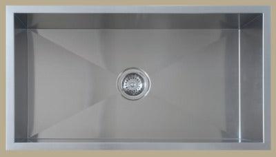 Interchange Uptown 250 Single Bowl Sink Uts760 810 X 450 X 250 Square Corner - Burdens Plumbing