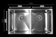 Interchange Uptown Qbr2 Double Bowl Sink 785 X 440 X 200 - Burdens Plumbing