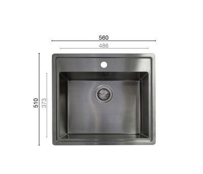 Interchange Uptown Square Laundry Sink 1Th 560 X 510 X 250mm Utr560 - Burdens Plumbing