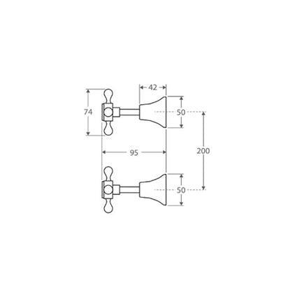 Lillian Wall Top Assemblies 1/4 Turn Ceramic Disc(Fienza P#:336104) - Burdens Plumbing