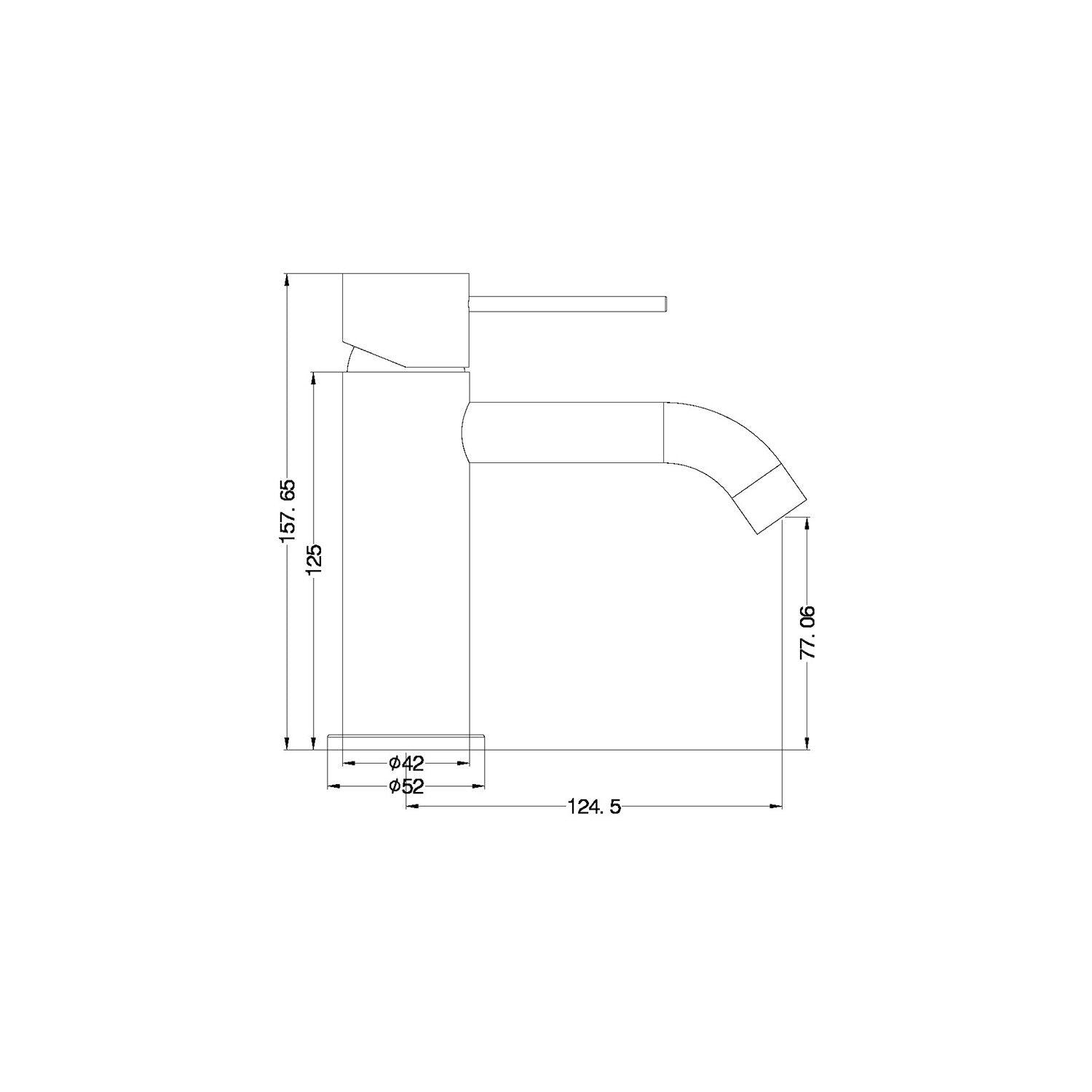 Mecca Basin Mixer Gun Metal - Burdens Plumbing