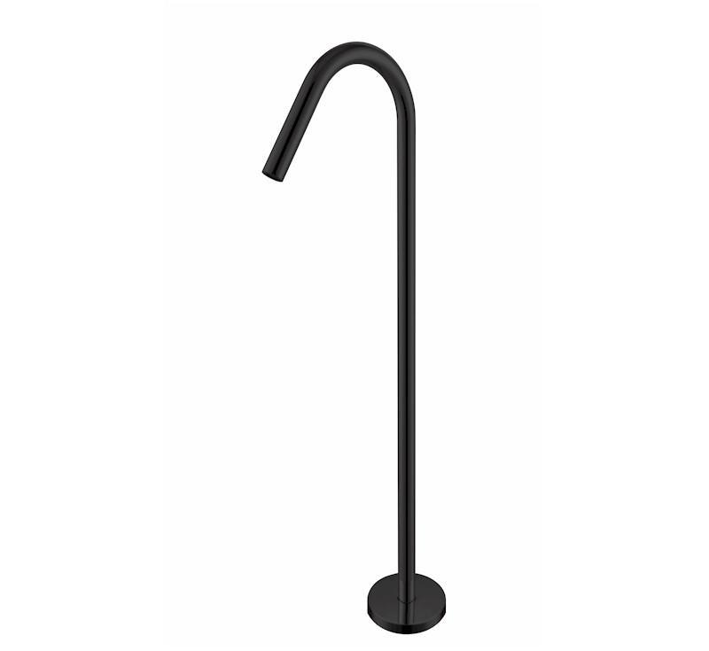 Mecca Bianca Floor Standing Bath Spout Matt Black - Burdens Plumbing