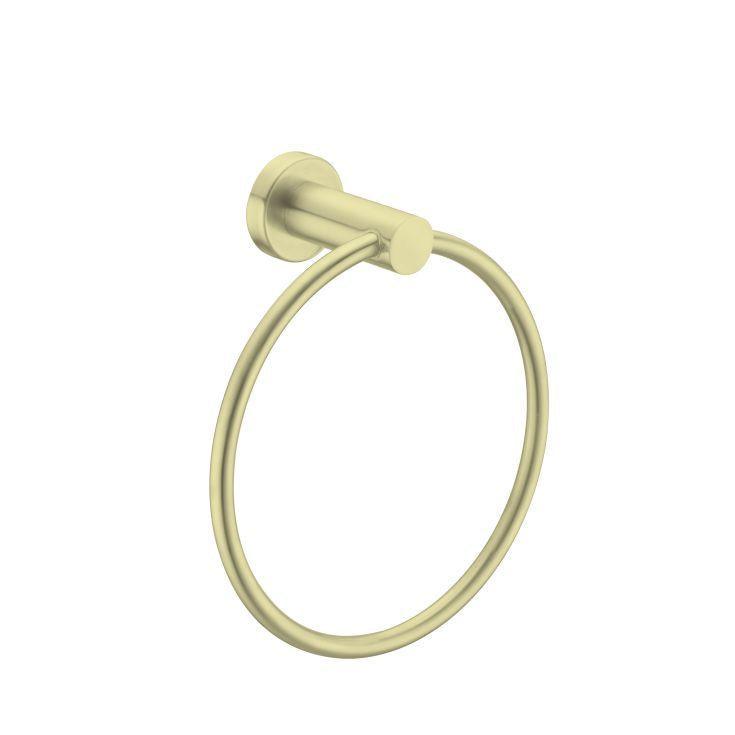 Mecca Hand Towel Ring Brushed Gold - Burdens Plumbing