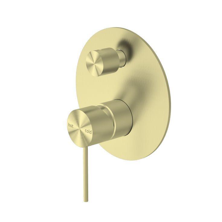 Mecca Shower Mixer With Diverter Brushed Gold - Burdens Plumbing