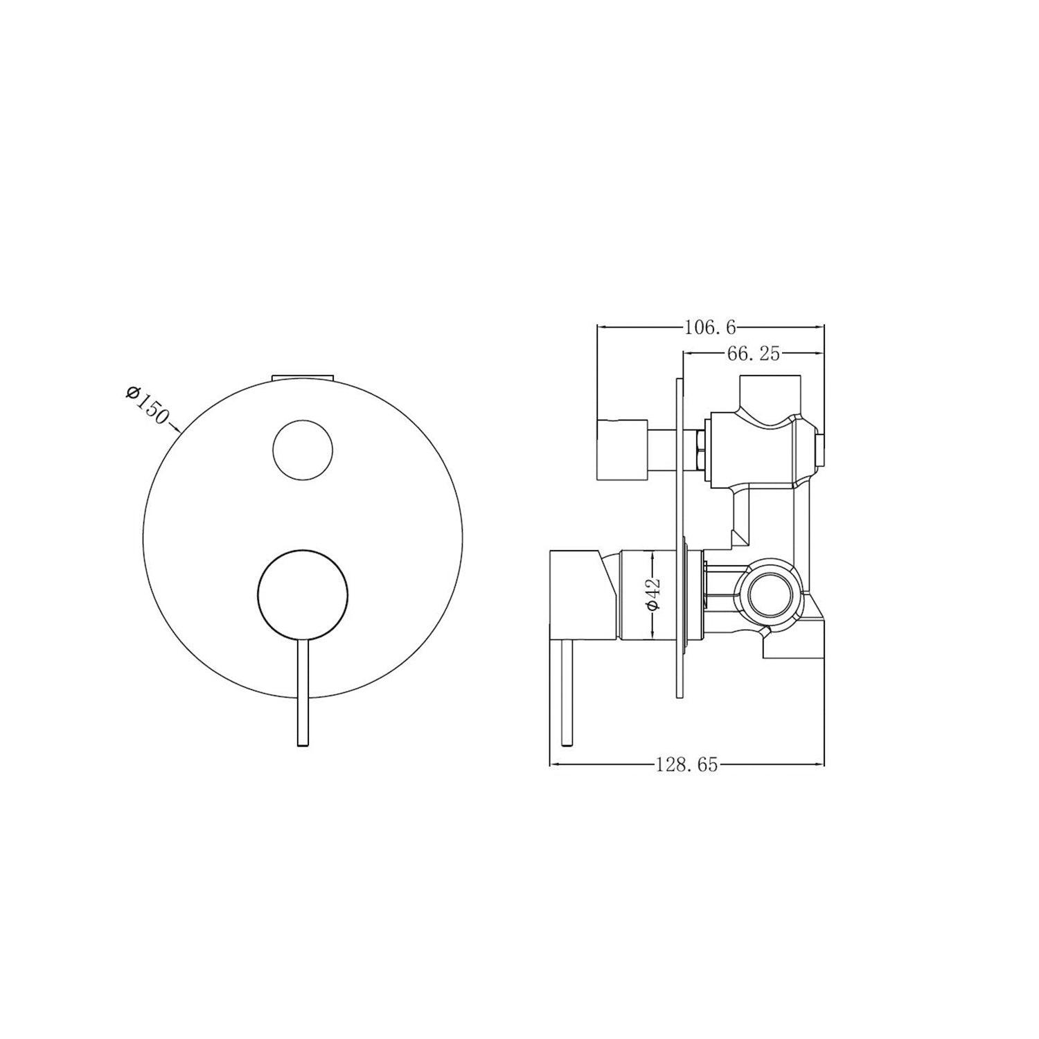 Mecca Shower Mixer With Diverter Brushed Nickel - Burdens Plumbing