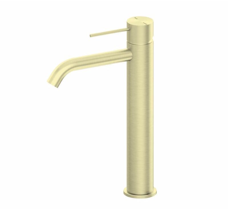 Mecca Tall Basin Mixer Brushed Gold - Burdens Plumbing