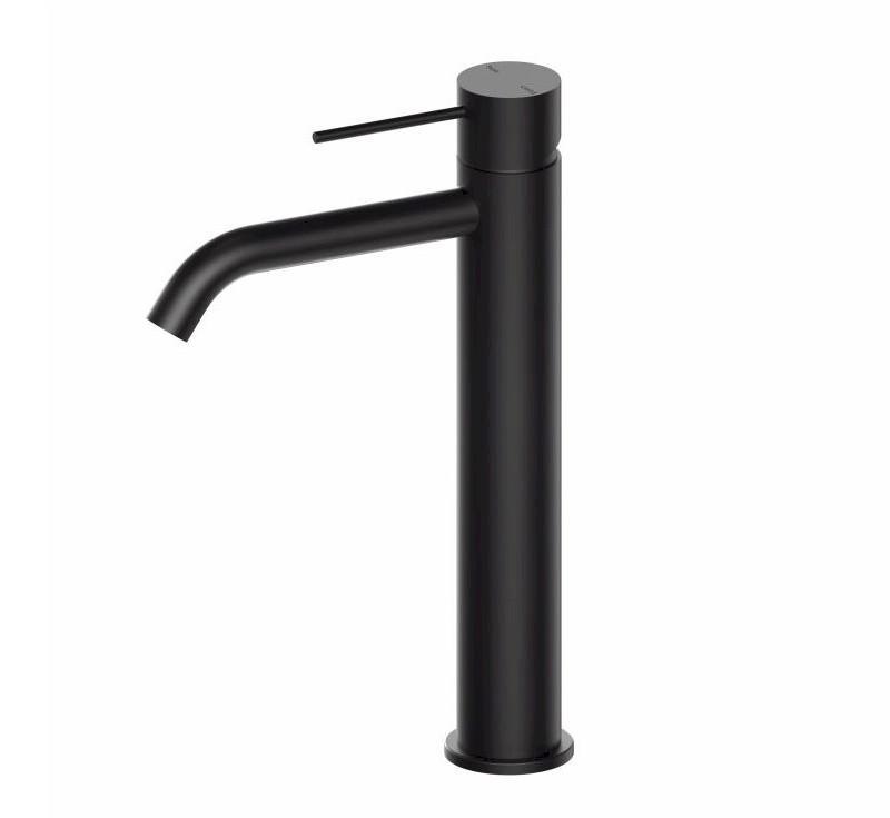 Mecca Tall Basin Mixer Matt Black - Burdens Plumbing