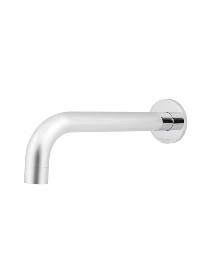 Meir Chrome Round Curved Wall Spout 200mm - Burdens Plumbing