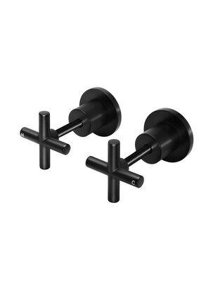 Meir Cross Handle Jumper Valve Wall Top Assemblies Matte Black Mw08Jl - Burdens Plumbing