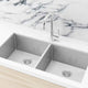 Meir Double Bowl Pvd Kitchen Sink 860mm - Brushed Nickel - Burdens Plumbing