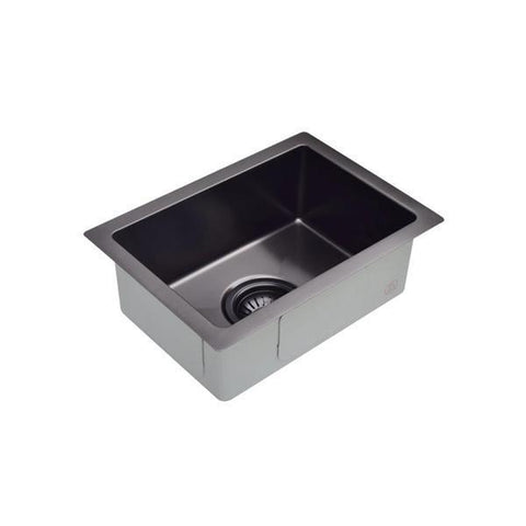 Meir Kitchen Mini Sink Single Bowl 272 X 382 - Brushed Gun Metal - Burdens Plumbing