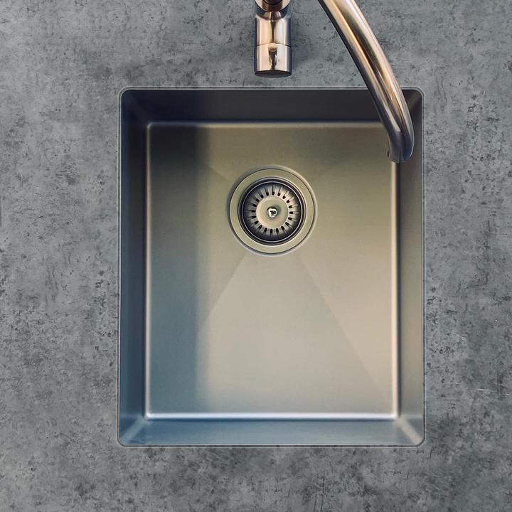 Meir Kitchen Mini Sink Single Bowl 382mm X 272mm - Brushed Nickel - Burdens Plumbing