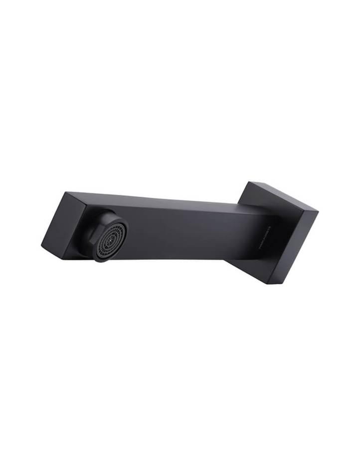 Meir Matte Black Square Wall Spout - Burdens Plumbing