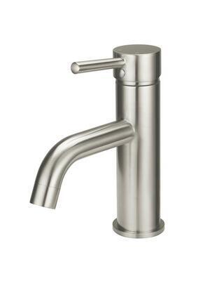 Meir Round Basin Mixer Curved Brushed Nickel Mb03-Pvdbn - Burdens Plumbing