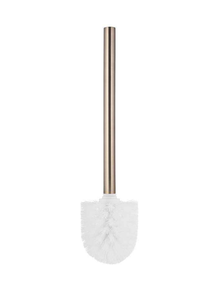 Meir Round Champagne Toilet Brush And Holder - Burdens Plumbing