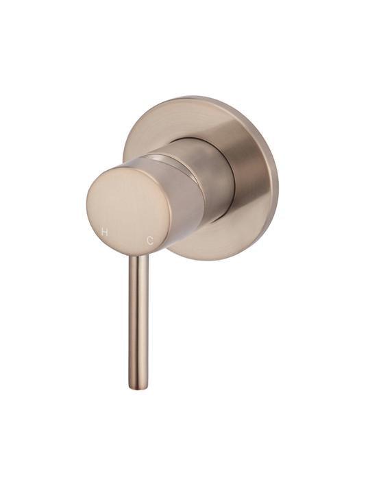 Meir Round Champagne Wall Mixer - Burdens Plumbing