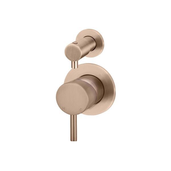 Meir Round Diverter Mixer - Champagne - Burdens Plumbing