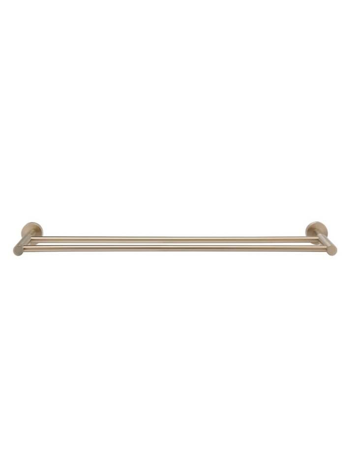 Meir Round Double Champagne Towel Rail 600mm - Burdens Plumbing