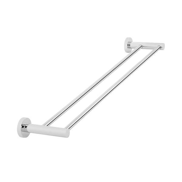 Meir Round Double Chrome Towel Rail 600mm - Burdens Plumbing