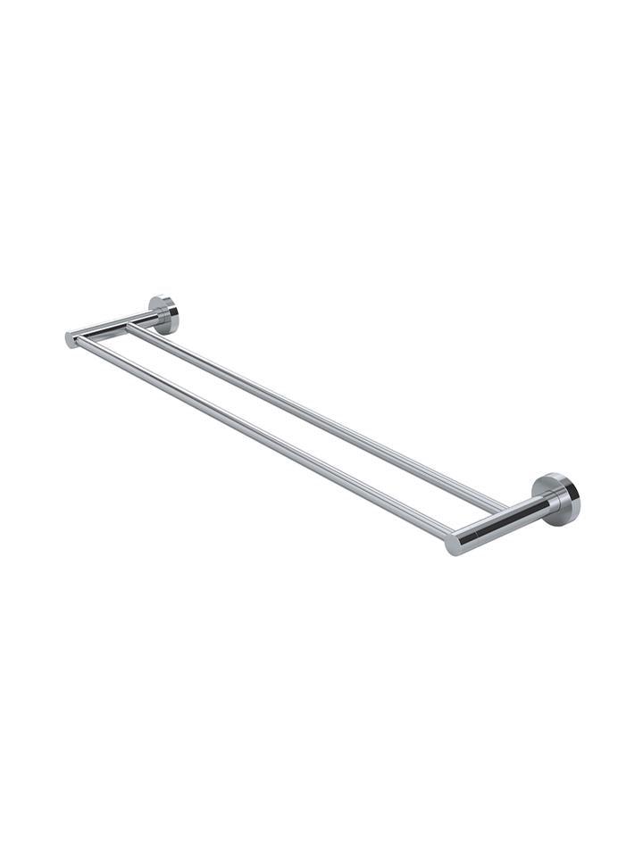 Meir Round Double Chrome Towel Rail 600mm - Burdens Plumbing