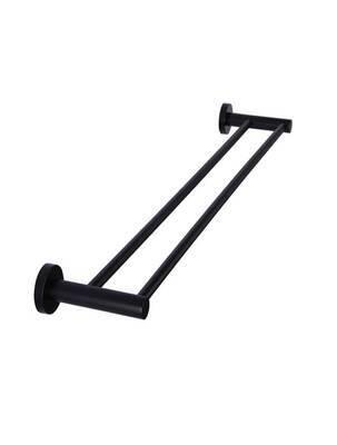 Meir Round Double Towel Rail 900mm Matte Black Mr01-R90 - Burdens Plumbing