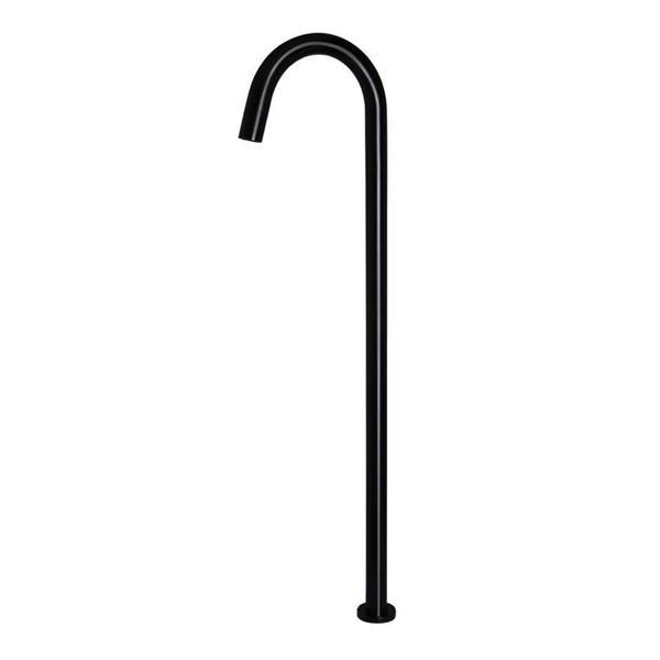 Meir Round Freestanding Bath Filler - Matte Black - Burdens Plumbing