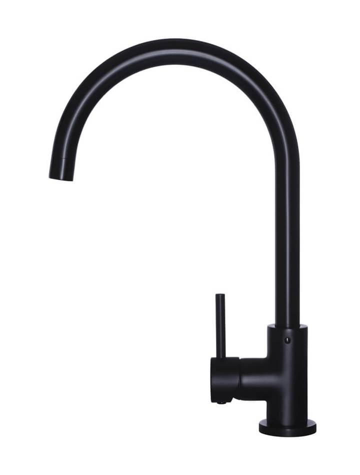 Meir Round Kitchen Mixer - Black - Burdens Plumbing