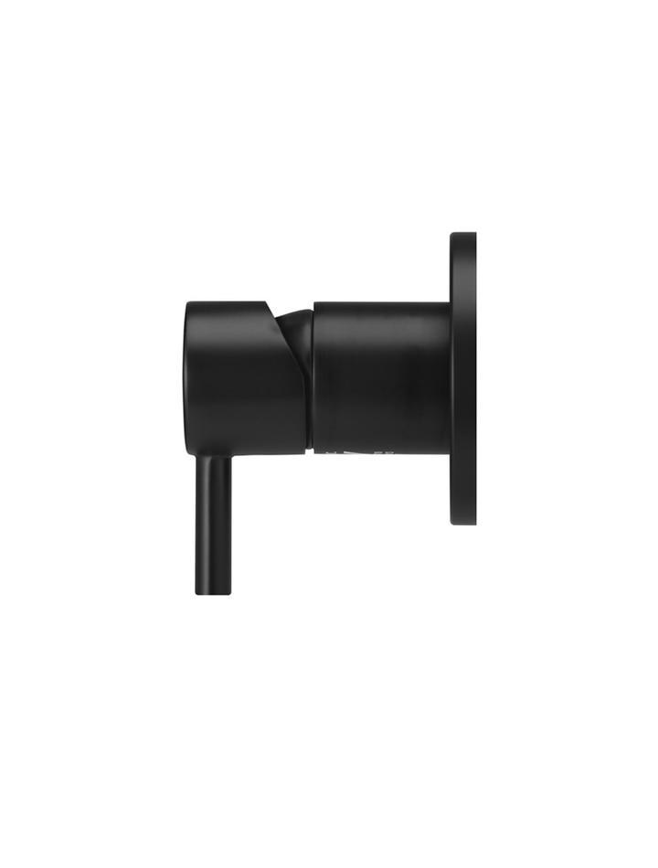 Meir Round Matte Black Wall Mixer Short Pin Lever - Burdens Plumbing