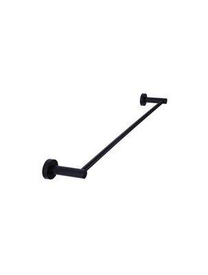 Meir Round Single Towel Rail 600mm Matte Black Mr01-Sr60 - Burdens Plumbing