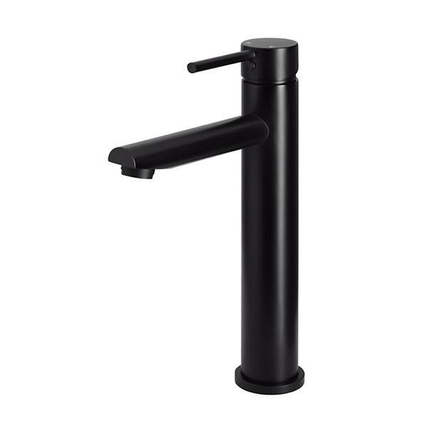 Meir Round Tall Matte Black Basin Mixer - Burdens Plumbing