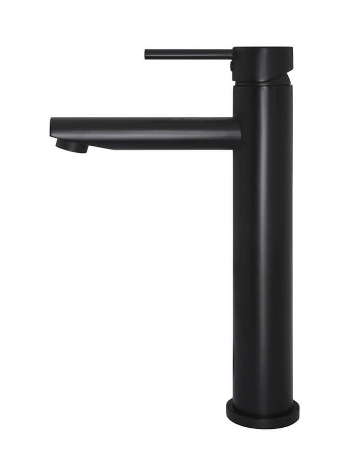 Meir Round Tall Matte Black Basin Mixer - Burdens Plumbing