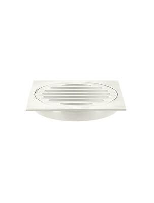 Meir Square Floor Grate Shower Drain 100mm Outlet Brushed Nickel Mp06-100-Pvdbn - Burdens Plumbing