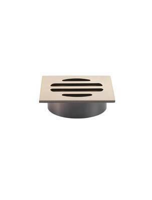 Meir Square Floor Grate Shower Drain 50mm Outlet Champagne Mp06-50-Ch - Burdens Plumbing