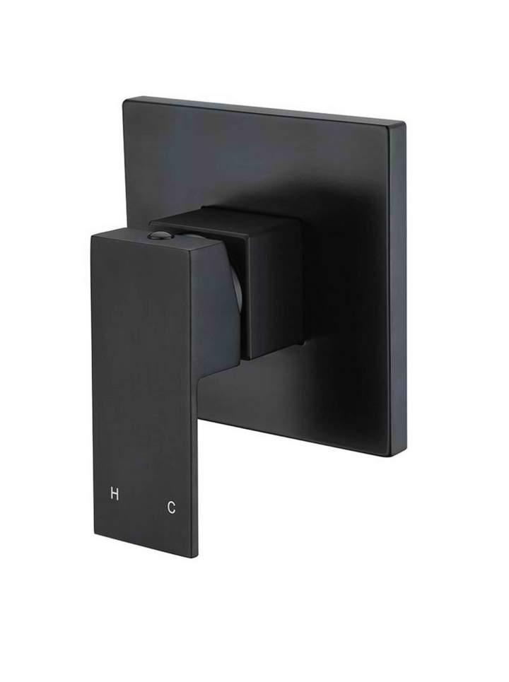 Meir Square Matte Black Wall Mixer - Burdens Plumbing