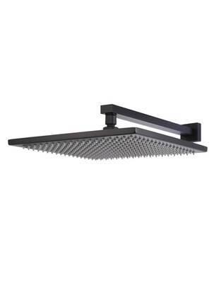 Meir Square Wall Shower 300mm Rose 400mm Arm Matte Black Ma0103 - Burdens Plumbing