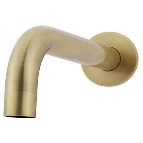 Meir Tiger Bronze Round Curved Wall Spout 200mm - Burdens Plumbing