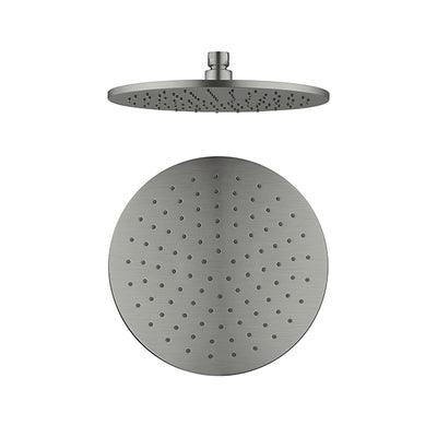 Nero 250mm Round Shower Head - Gun Metal Grey - Burdens Plumbing