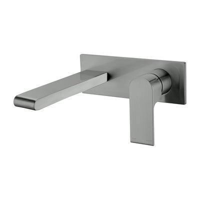 Nero Bianca Wall Basin Mixer - Gun Metal Grey - Burdens Plumbing