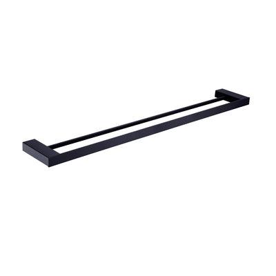 Nero Celia 600mm Double Towel Rail - Matt Black - Burdens Plumbing