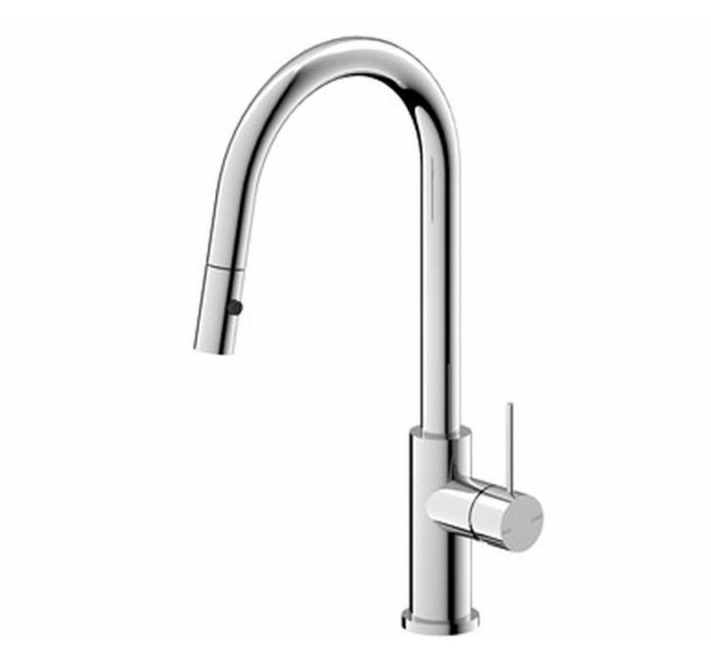 Nero Mecca Pull Out Sink Mixer With Vegie Spray Chrome - Burdens Plumbing