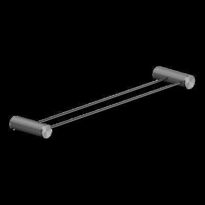 Nero Opal Double Towel Rail 600mm Graphite - Burdens Plumbing