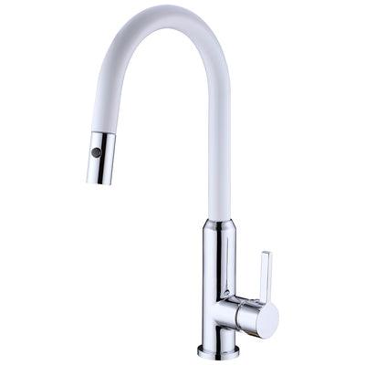 Nero Pearl Pull Out Sink Mixer With Vegie Spray Function White - Burdens Plumbing